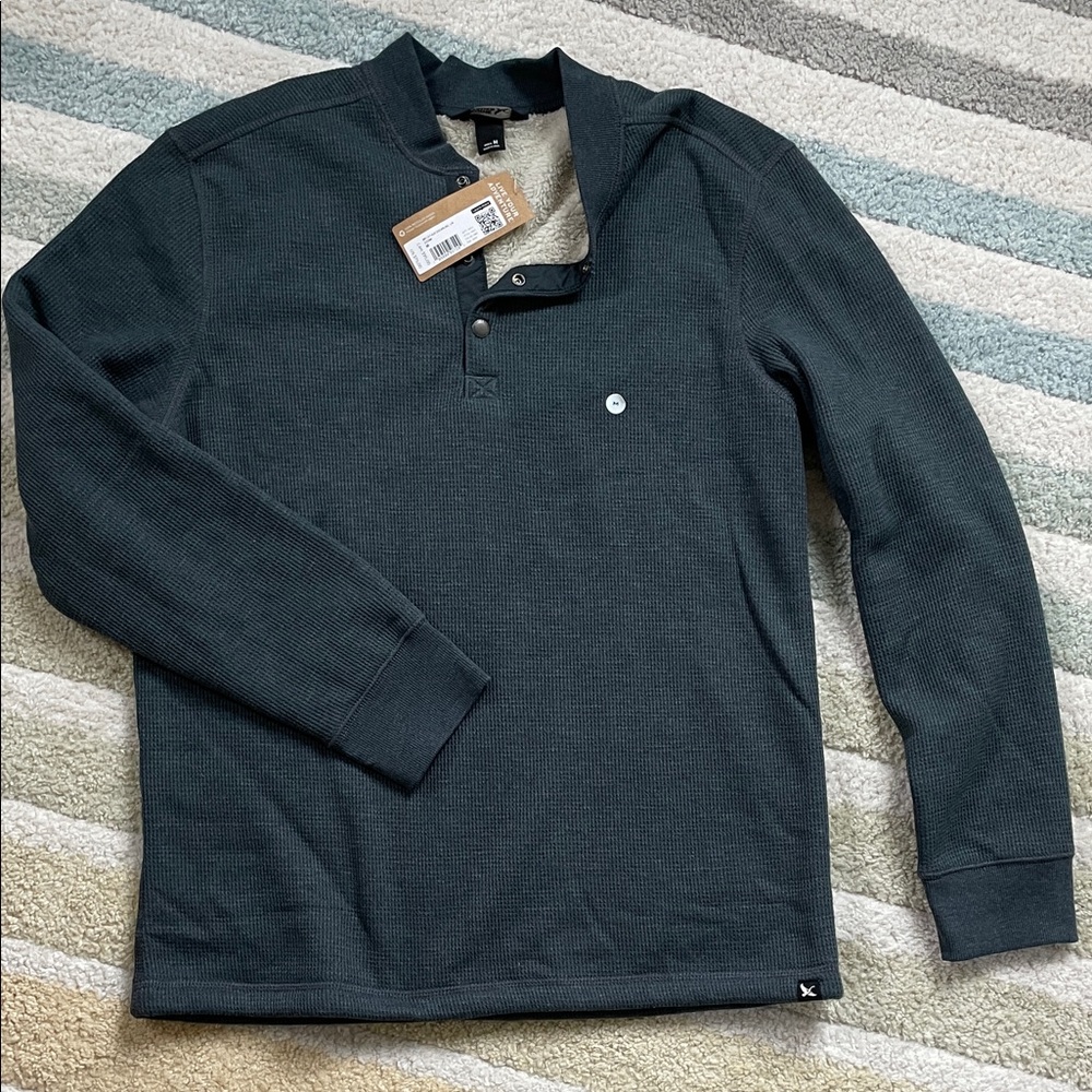 Eddie Bauer Storm Waffle Knit Sherpa-Lined Henley